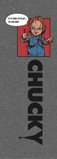 Bioworld Chucky Franchise Cartoon Character Men's Heather Gray Sleep Pants2