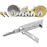 SS001 Pro Stainless Steel Key Decoder,2 in 1 Lock Pick Key Decoder,Master Key Decoder,Stainless Steel Car Key Reader,Lock Picking kit for Beginners,Lo/ck Pick Decoder for Auto,Descoder and Pick Tools