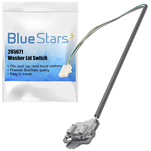 BlueStars Ultra Durable 285671 Washer Lid Switch - Compatible with Whirlpool & Kenmore Washers - Replaces 285671VP 3352629 3352630 3352634 AP3094500 3355808 EA334600 AH334600