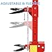 Parts-Diyer Hydraulic Strut Spring Compressor 6600lbs 3 Ton with 4 Snaps 7 Positioning Holes Adjustable Hydraulic Joints Auto Strut Coil Spring Compressor Tool, Red