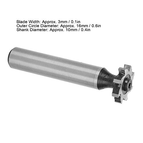 Image of Half Round Keyway Milling Cutter, Hss Straight Shank T Slot Milling Cutter, 3 x 16 x 10mm Key Cutter LiShi Key Cutter Cutter Milling Tool Keyway