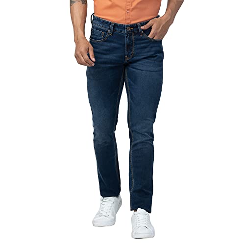 Image of Spykar Men's Slim Fit Low Rise Casual Jeans