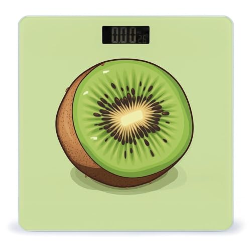 Báscula digital Half Kiwi con vidrio templado y pantalla LCD