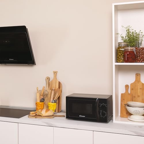 Candy Idea CMW20SMB Four Micro-ondes 700 W 20L, Fonction Décongélation, Plateau Tournant, Noir