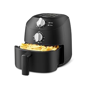Midea Air Fryer, 1150 Watt, 2 L, Temperature Control, Timer, Indicator Light, BPA-Free, Black