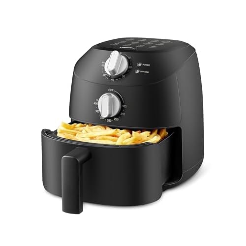 Midea Air Fryer, 1150 Watt, 2 L, Temperature Control, Timer, Indicator Light, BPA-Free, Black