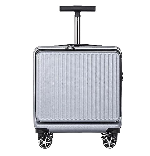 ANIIC Luggage Suitcases With Wheels 16 In Suitcases Business Travel Boarding Carry On Luggage Scratch Resistant Hard Suitcases Suitcase Spinner Luggages (Color : Sliver, Size : 16in)