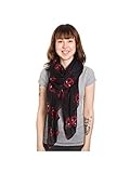 Marvel Comics Deadpool Fashion Viscose Scarf Women Lightweight Black with Logo