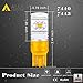 Alla Lighting 3800lm T20 7440 7443 Amber Yellow LED Bulbs Xtreme Super Bright 7441 7440NA 7444NA WY21W High Power ETI 56-SMD 12V Car Truck Turn Signal Blinker Lights