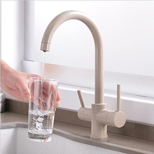 Robinet filtrant d'eau potable 3 en 1 pour évier avec mitigeur de cuisine eau chaude et froide