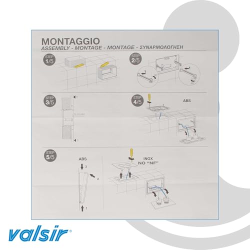 Valsir Placca Originale Bianca Per Cassetta Tropea 3 Art. VS0871301 - 6