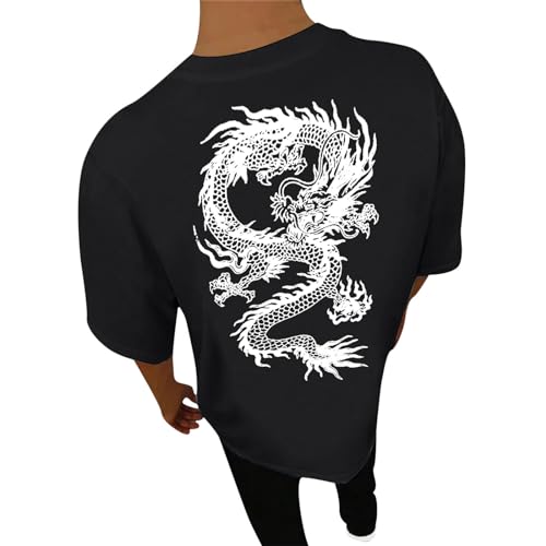 Camiseta Oversize Hombre Gym Personalizada Deporte Algodon Tallas Grandes Rugby T-Shirt Cómoda Slim Fit Basica Gimnasio Camisetas Manga Corta