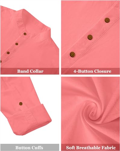 Image of Zombom Combo of Men's Casual Solid Cotton Polyester Blend Full Sleeve Straight Kurta Shirt (Pack of 2)