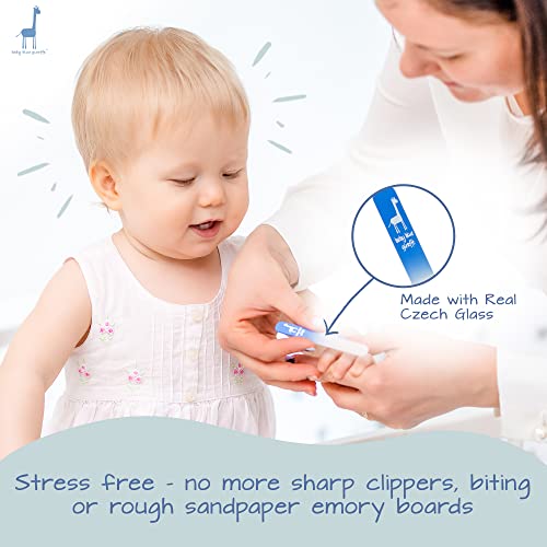 Baby Nail File, Safe Alternative For Nail Clippers, Must-Have Baby Essentials, Ideal Gift For Any Occasion Including Baby Shower, Blue - Baby Blue Giraffe #TOP2