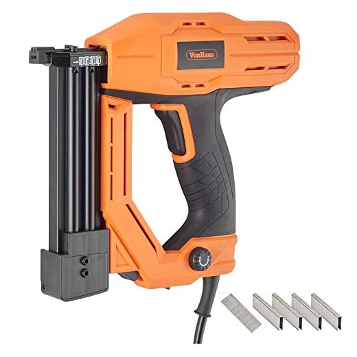 VonHaus Corded Electric 18 Gauge Brad Nailer and Stapler Kit - 500 Staples and 500 Brad Nails. For Use On Soft Woods ONLY