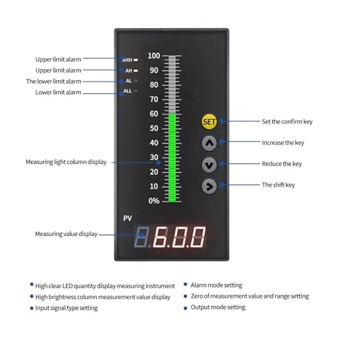 Controlador digital de temperatura PT100 Tipo K con pantalla avanzada, relé y módulo RS485 4