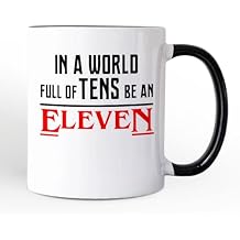 OrnamentallyYou Shadowed Christmas Night Mug In a World Full of Tens be an Eleven Mug, Inspirational Vintage Horror Gift