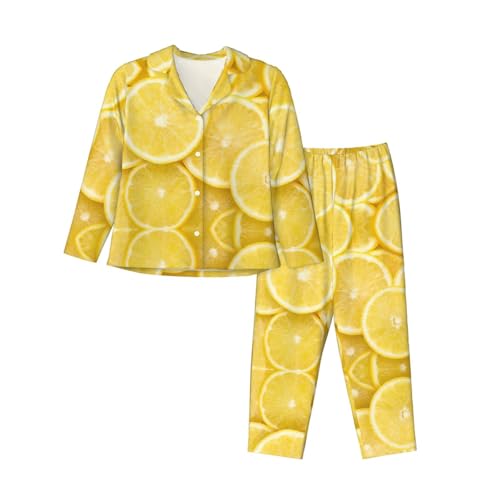 Pyjama boutonné à manches longues pour femme aux finitions soignées