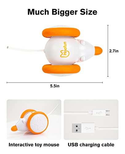 Automatic Interactive Cat Toys Mouse: Pet Play Ball Kittens Electronic Rat Cats Indoor Automatic Cat Toys With Led Lights Kitten Toys Mice Smart Toys, Cats Hunting Toys Playing Game With Motion Wheel #TOP2