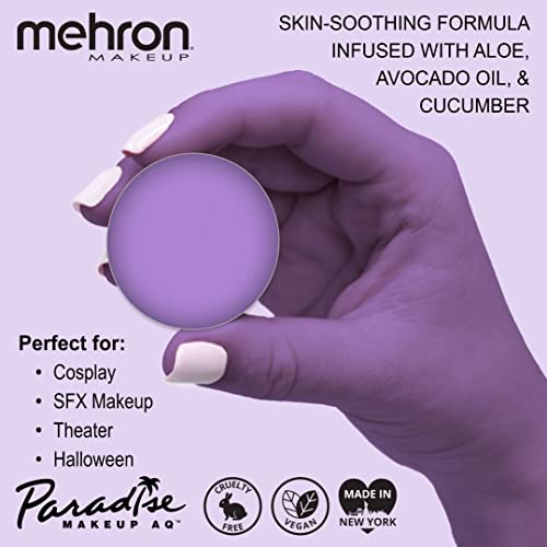 Image of Mehron Makeup Paradise Makeup AQ Refill Size | Stage & Screen Performance, Face & Body Painting, Beauty, Cosplay, and Halloween | Water Activated Face Paint, Body Paint .25 oz (7 ml) (PURPLE)