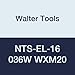 Walter Tools NTS-EL-16 036W WXM20 Carbide NTS Threading Inserts, External Thread, Full Profile, Whitworth (Pack of 10)