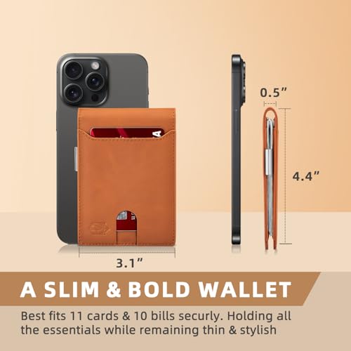 Zitahli Slim Wallets for Men - Leather Money Clip Mens Wallet - RFID Blocking Front Pocket Bifold Wallet - Minimalist Credit Card Holder with Gift Box2