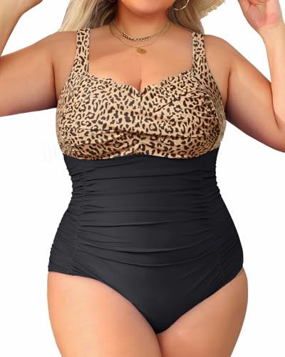 Aqua Eve Womens Plus Size One Piece Swimsuit- Tummy Control Bathing Suit...