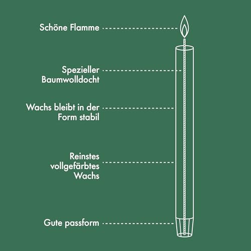 Bolsius - Rustik Stabkerzen - Rot - 9 Stück - 27 x 2.3 cm - Länge Brenndauer 13 Stunden - Unparfümierte - Enthält Natürliches Pflanzenwachs - Ohne Palmöl