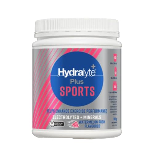 Hydralyte Plus Sports Watermelon Flavoured Powder 900g - Rehydration with Added Minerals for Sport and Training