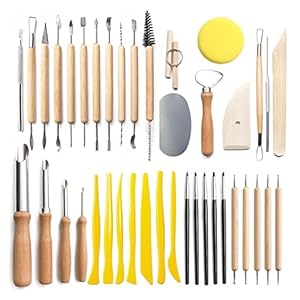 Multifunctioneel 40 stks klei gereedschap beeldhouwen kit carving mes schraper aardewerk keramische polymeer shapers modellering gesneden keramiek Diy Accessoires voor kleiaardewerk, doe-het-zelf
