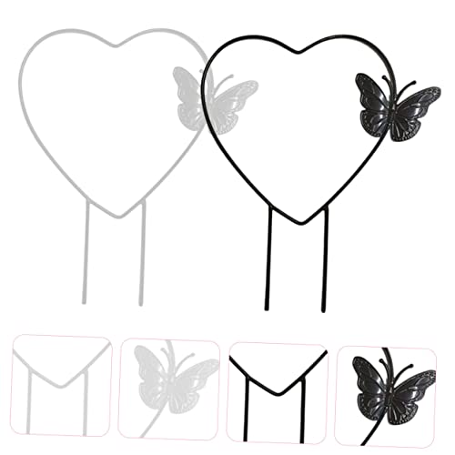 CAXUSD 2St Pflanzenständer Pflanzenstützpfahl pflanzenrankhilfen pflanzenstützen Blumenständer im Freien Gurkenpflanze Gestell für den Garten dekoratives Pflanzengitter Metall Blumenstand – Bild 4