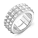 Room101 Matte Finish Stainless Steel 10mm Mens Spike Ring, Size 11