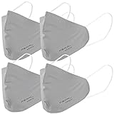 PEARL Mund- und Nasenmasken: 4er-Set Mund-Nasen-Stoffmasken mit Filter-Textil; waschbar, Gr. M (Nasen Mund Masken, Masken Maskenstoff, Nasenschutz)