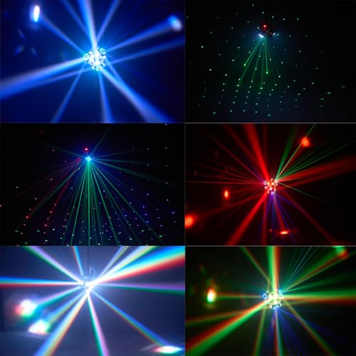 Image of Moving Head DJ Lights for Parties, 16X10W RGBW 4-in-1 Party Light with Strobe Stage Effect Beam Lights Controlled by 18CH DMX-512 /Sound Activated for Christmas KTV Wedding