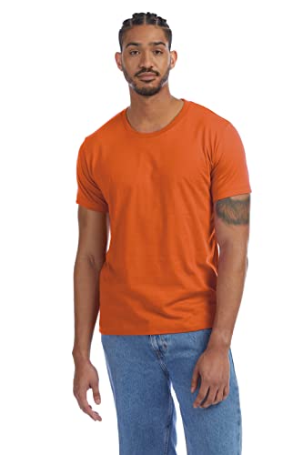Alternative Men's T, Cool Blank Cotton Shirt, Short Sleeve Go-to Tee, Burnt Orange, 2X Large