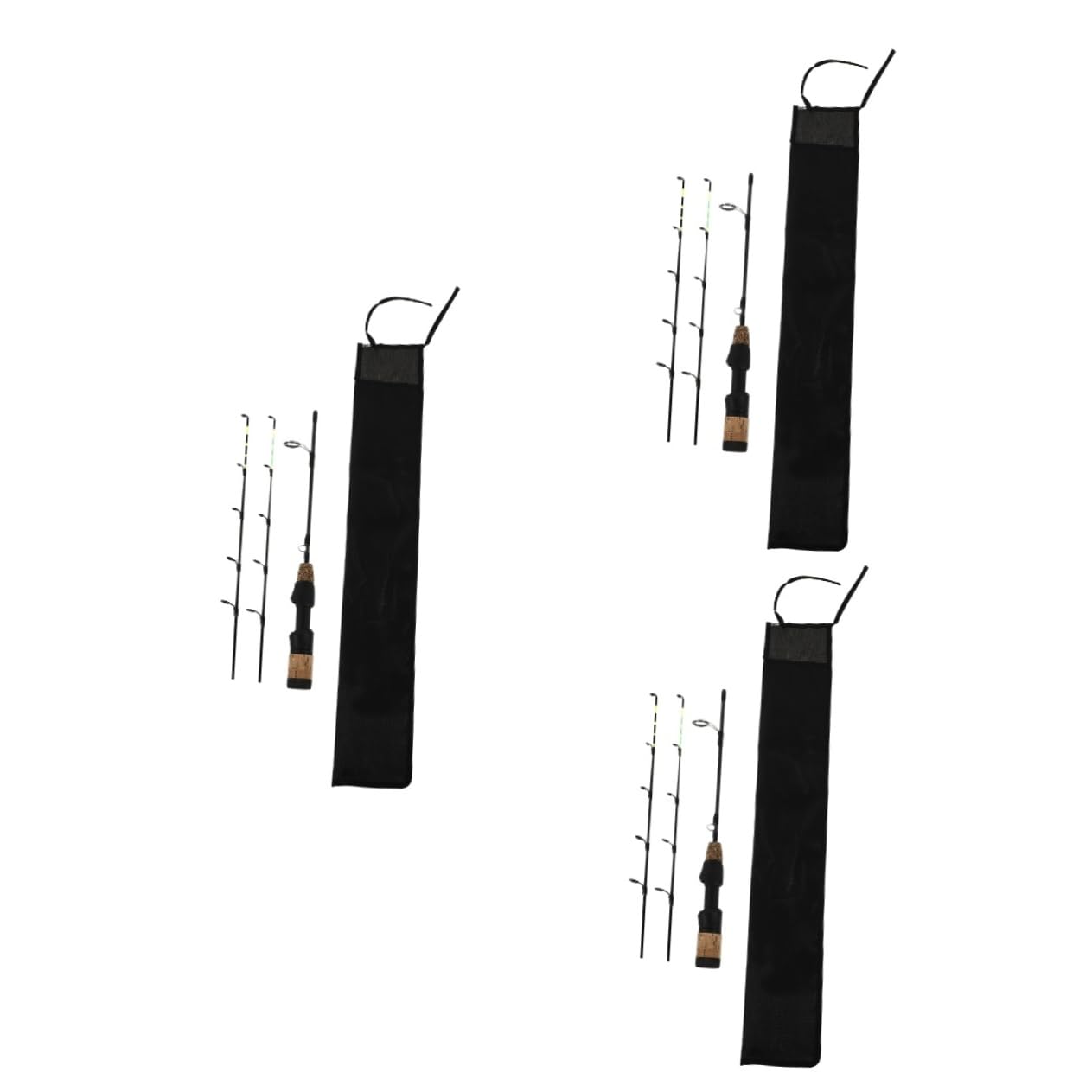 POPETPOP Caña De Pescar Ergonómica De 3 Piezas para Hielo Señuelo De Carbono De Postes Ligera Y Resistente para La Pesca De Camarones.