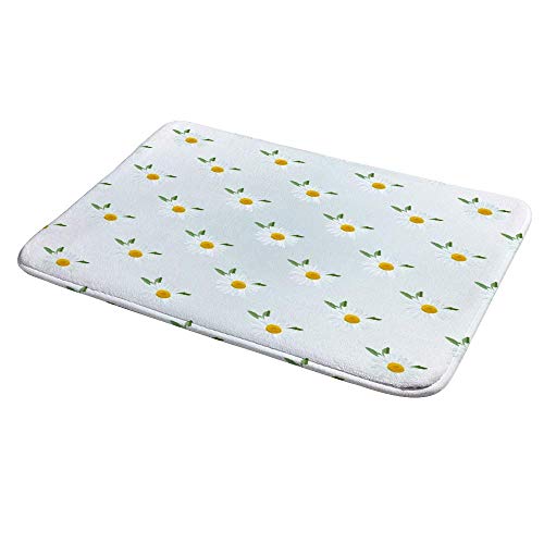 Tapis de douche épais en microfibre moelleuse motif floral - 5