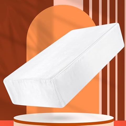 White Pillowcase for Cube Pillow, 2 Pack 24"x12"x5.5" Cube Case Silky Microfiber Pillowcase Pillow Cube Pro Case Soft Stretch with Hidden Zipper (ONLY Pillowcase, Without Pillow) Cover