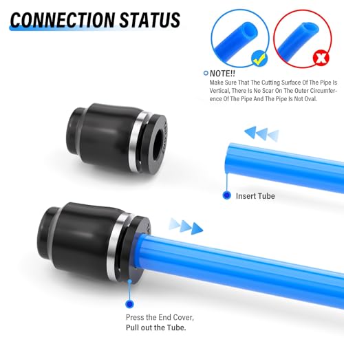 Tapón neumático de 3/8 pulgadas Tailonz de plástico para manguera de aire 6