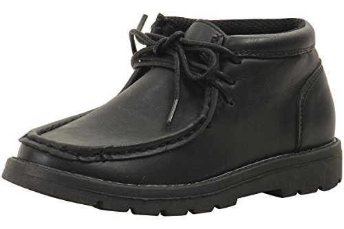 Boy's The App Pro Ankle Boots School Uniform Shoes (11 - Little Kid, Black)