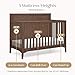 Delta Children Kendall 6-in1 Convertible Crib - Converts from Baby Crib to Toddler Bed, Daybed, Sofa Bed and Full-Size Bed with and Without Footboard, Fits Full-Size Crib Mattress, Teak Brown