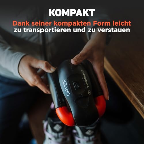 Foto von Schuhtrockner, Dryer, einfach zu bedienen, kompakt und leise, trocknet Schuhe und Handschuhe, verstellbare Schlauchlänge, passt in alle Schuh- und Handschuhgrößen