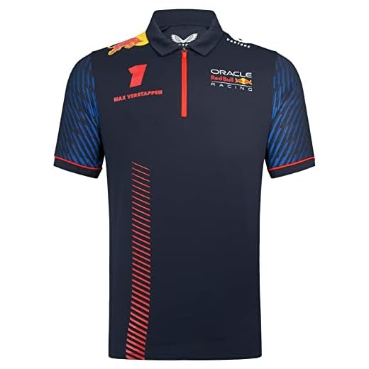 Red Bull Racing Formula One Team - Producto Oficial de Fórmula 1 2026 - Réplica de MAX Verstappen Driver Team Polo de Manga Corta - Night Sky - Hombre, Cielo Nocturno, L