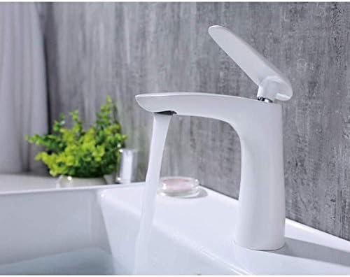 Robinet cascade salle de bains en laiton blanc mat haute qualité