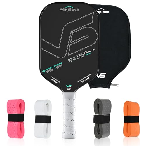 Pickleball Paddle, 16MM T700 Thermoformed Raw Carbon Fiber Pickleball Paddle, USAPA Approved, Polypropylene Honeycomb Core, Foam Injected Edges for Expanded Sweet Spot, Control and Balance