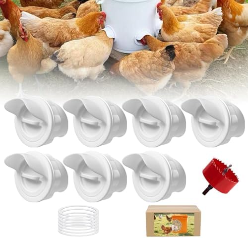 Comedero de gallinas (7 puertos) - Bebedero de pollo automático, ...