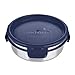 LunchBots Salad Bowl Lunch Container - 3 Cup - Leak Proof Lid - Stainless Steel Inside - Not Insulated - BPA Free, Dishwasher Safe - Navy - 3 cup