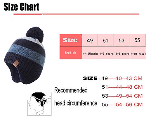 Moon Kitty Baby Boys Girls Beanie Hats Winter Fleece Skiing Winter Caps With Warm Ear Flap #TOP4