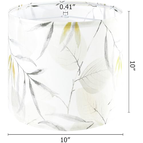 GO&SO Lamp Shades Set of 2,10" D x 10" H,Leaf Floral,Small Drum Lamp Shade by GO&SO - Used condition - Image 2