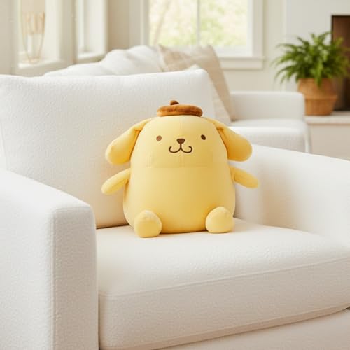 Image of Pompompurin Weighted Cuddle Pillow - 3lb Soft Plush & Cozy Sanrio Pillow for Comfort, (Officially Licensed Product) By Franco Calm